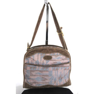 VTG French Luggage Co. Rare Purple & Blue 15" Carry On Shoulder Travel Bag